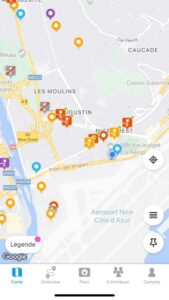 Capture d'écran de l'interface charge map