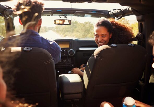 Famille en voiture
