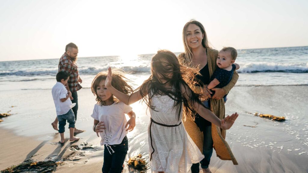 Famille à la plage